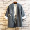 Hanfu de verano para hombre estilo chino moda bordada cárdigan chaqueta delgada moda japonesa top para hombre venta al por mayor para hombre