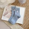 Calcetines de Dibujos Animados de Animales para Mujer Otoño 2025 Nuevo Estilo Coreano Calcetines de Perro de Media Pantorrilla Lindos Versátiles Sin Costuras Largos para Mujer