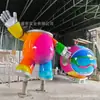 Esculturas Luminosas Personalizadas em Fibra de Vidro de Grande Porte, Desenhos Animados Criativos para Parques Industriais, Marcos Paisagísticos Decorativos Externos e Displays Decorativos