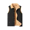 Chaleco Hombre Talla Grande Terciopelo Chaleco Cálido Chaleco Abrigo Exterior Terciopelo de Cordero Transfronterizo Casual Chaleco Sin Mangas Hogar