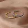 Anillo de Zirconia Incrustado con Diamantes para Mujer, Diseño de Nicho, Moderno, Único, Sencillo, Elegante, Versátil, Lujo Ligero, Anillo de Dedo Índice de Gama Alta