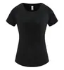 Camiseta de Seda de Hielo de Secado Rápido Personalizada para Verano para Mujer Ropa Deportiva para Exteriores Transpirable Absorbente de Sudor Delgada Lulu Yoga Fitness Camiseta de Manga Corta