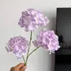 Flor Artificial con 3 Cabezas, Hortensia de Tallo Único, Accesorio para Fotografía de Boda en Jardín, Arreglo Floral para Celebraciones de Boda, Flor Artificial