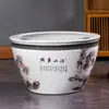 Acuarios de cerámica personalizados de Jingdezhen, acuicultura tradicional, paisaje pintado, plantación de árboles en jardines, plantas en maceta, fabricante de tanques grandes
