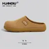 Meias Pantufas Universais Fechadas para Homens, Novo Estilo Primavera 2026, Slip-On Casual para Escritório e Uso Externo, Sapatos Preguiçosos Estilo Birkenstock