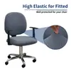 Funda Elástica de Polar de Color Sólido Dividida para Silla Transfronteriza, Universal a Prueba de Polvo, Tejido de Grano de Maíz, Funda para Silla de Oficina, Temu Dropshipping
