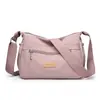 Bolsa de Ombro Multicamadas, Tecido de Nylon Leve e Impermeável, Design Estiloso, Bolsa Transversal Estilo Primavera e Outono, Pequena Bolsa Quadrada da Moda para Mulheres, Ajustável