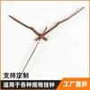 Reloj de nogal negro y madera de haya, manecilla de reloj creativa con puntero de personalidad, aguja de reloj con manguito de cobre, reloj de pared, aguja de madera DIY G1