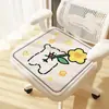 Cojín de Asiento de Seda Helada de Verano Cachorro Rayado Lindo Esterilla Refrigerante Antideslizante Cómodo Transpirable Cojín para Glúteos Silla de Oficina Giratoria Almohadilla Refrigerante
