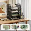 Estante de Almacenamiento de Archivos Estante de Almacenamiento de Oficina Multicapa Gran Capacidad Suministros de Oficina Organizador de Archivos de Papel A4 con Compartimentos