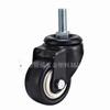 Rueda giratoria de diamante dorado de 1.5 pulgadas m10m8 * 25 diente de alambre rueda giratoria ligera con freno de fondo plano rueda universal para muebles