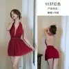 Temptación de Noche Larga Lencería Deseo Puro Camisón Uniforme Malla Seductivo Transparente Vestido de Antro Coqueteo para Mujeres 1137