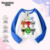 Sprunki Caja de Ritmos Ropa Camiseta de Manga Larga Niños y Niñas Otoño Algodón Holgada Raglán Dibujo Animado Estilo Moderno