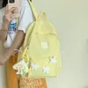 Mochila Transfronteriza para la Escuela para Mujeres, Estilo Coreano, Color Sólido, Fresca y Simple, Adecuada para Estudiantes de Secundaria, Preparatoria y Universidad, Mochila Estilo Ins de Campus Serie Bosque