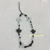 Funda para Teléfono Móvil Estilo Estrella Mismo Estilo Cadena de Perlas Estilo Ins Cadena para Colgar Memoria USB Celebridad de Internet Cadena para Colgar Joyería de Cristal Cadena para Teléfono Móvil para Mujer