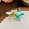 Flor de Tela Estrella de Rafia Pinza Lateral para el Cabello Estilo Vacaciones en la Costa Pinza de Pato Moda Accesorio para el Cabello de Gama Alta Venta al Por Mayor