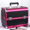 Estuche Multicapa para Maquillaje, Caja de Almacenamiento Profesional para Tatuajes, Manicura, Maquillaje, Belleza y Peluquería con Cerradura y Estuche de Maquillaje, Caja Organizadora