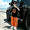 Traje de Verano Coreano de Manga Corta para Niños, Conjunto Deportivo de Dos Piezas Elegante y Fresco para Niños, Ropa de Moda para Niños Mayores