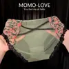 Pantis de malla bordados con encaje para niñas, estilo francés, puros y sensuales, de tiro bajo, transparentes y sexys, tangas para mujer