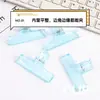 Clip transparente de acrílico con cola larga papelería para estudiantes almacenamiento clip para papel clip para diario clip para archivos clip de encuadernación