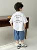 Camisa Polo de Verão Haima 2026 Estilo Coreano para Meninos, Roupa Elegante de Manga Curta, Camiseta Infantil para Crianças Maiores