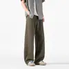 Calça Jeans Wide Leg Estilo Americano para Homens, Reta Solta Tendência Casual Oversized para Adolescentes, Novo Modelo de Algodão 2026