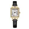 Elegante Relógio Vintage Novo Estilo Chinês da Goldie, Gentil e Feminino, Requintado Relógio de Pulso Feminino com Pulseira Quadrada de Couro e Movimento a Quartzo