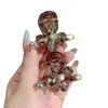 Clip de Pinza Pequeña con Garra para Cabello Color Ámbar con Pedrería, Nuevo para Primavera 2026, Accesorio de Cabello de Princesa de Alta Gama para la Frente, Pinza de Cabello Elegante
