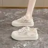 Zapatos de Lona con Malla 2026 Novedades de Verano para Mujer Estudiante Aumento de Altura Suela Gruesa Zapatos Deportivos de Plataforma Zapatos Casuales Transpirables Zapatos Blancos