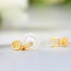 Pendientes de Plata de Ley S925 con Hebilla de Paz y el Carácter '' para Mujer, Nuevo Estilo Chino, Estilo Nacional de Alta Gama, Pendientes de Calcedonia Natural, Venta al por Mayor de Joyería
