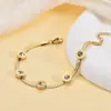 Artículo Popular Transfronterizo Europeo y Americano: Pulsera de Cadena de Jade con Cuchilla Romana de Circonita Blanca de Cinco Piezas con un Estilo Minimalista de Alta Gama
