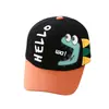Gorra de pico para niño otoño caricatura de dinosaurio gorra de béisbol para bebé primavera y otoño niños y niñas protección solar moda sombrero para niños moda