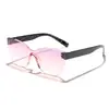 Gafas de Sol Raine sin Marco Irregulares Estilo Cat-Eye para Hombres y Mujeres, Gafas de Sol de Alta Gama Personalizadas con Tachuelas y Bloqueo de Color para Exteriores