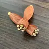 Masajeador Facial Pequeño con Forma de Flor de Loto, Herramienta de Belleza Facial, Palo de Masaje para Ojos de Latón, Herramienta de Acupresión para el Cuidado de la Piel, Raspador de Palo de Rosa