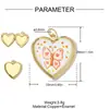 Colgante de Caja de Fotos de Cobre DIY Corazón Sol Arcoíris para Mujeres, Limón Cereza, Se Puede Abrir, Puede Guardar Fotos, Colgante de Joyería