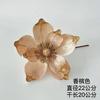 Lentejuelas coreanas doble flor de magnolia tridimensional polvo dorado flor de Navidad árbol de Navidad franela tela de polvo dorado flor de magnolia de 22 cm