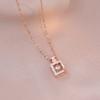 Collar de mujer de moda con diseño de celebridad de internet, elegante colgante con forma de botella, circonita, geometría, nicho, cadena elegante para clavícula.