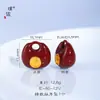 Puzuo Estilo Chino Nuevo Rojo Carácter de la Suerte Candado Colgante Collar Lujo Ligero de Gama Alta Cadena Exquisita de Nicho para Suéteres para Mujeres