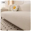 Funda de Sofá Elástica de Forro Polar Cuatro Estaciones Nuevo Estilo Crema Funda de Sofá Anti-rayaduras Cubierta Completa Integrada Cubierta Universal