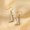 Pendientes de Estilo Vaquero Europeos y Americanos Transfronterizos, Pendientes de Moda y Únicos con Diseño de Bota, Pendientes de Lujo Ligero y de Alta Gama, de Nicho y Versátiles