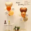 Caramelo cremoso balão de amor retrô coluna decoração de festa de aniversário nova cor creme cena caramelo