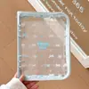 Álbum de Fotos de Hojas Sueltas de 6 Agujeros con Cierre de Cremallera, Cubierta Transparente tipo Abanico para Diario, Álbum Pequeño para Tarjetas, Almacenamiento de Pegatinas