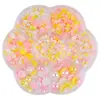 Conjunto de Caixa de Flores de Ameixa Pérola Artificial Semicírculo Ab Colorido Patch para Unha de Base Plana Cor Mista Acessórios de Joia Capa de Celular DIY
