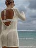 Vestido de Férias na Praia Transfronteiriço com Costas Nuas e Alças para Mulheres