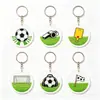 Chaveiro de acrílico de produto explosivo transfronteiriço para esporte de futebol, pingente pequeno para mochila, produto pequeno exclusivo de Yiwu