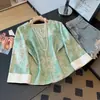 Qualidade Garantida Redutora de Idade Novo Estilo Chinês Clássico Oriental Jacquard de Seda Estilo Nacional Melhorado Jaqueta Plus Size para Mulheres Primavera e Outono