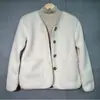 Casaco de Lã de Cordeiro Feminino Novo Estilo Coreano Solto Novo Outono Pequeno Solto Cardigan de Veludo de Cordeiro Cor Sólida Top