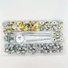 Juego de herramientas de hebilla de cuatro partes de acero inoxidable de 180 piezas 10 mm + 15 mm, hebilla blanca grande, lona, metal, cobre