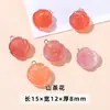 Jingdian Jewelry Fonte de Sal Carmesim Ágata Pequena Gota Coleção Fábrica Personalizada Cabeça de Coelho Fivela de Segurança Anel de Corrida Pixiu Acessórios