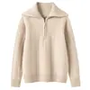 Suéter de cachemira de punto trenzado grueso de cuello alto con mangas raglán para otoño e invierno para mujer, suéter cálido de color liso de manga larga, ajuste holgado